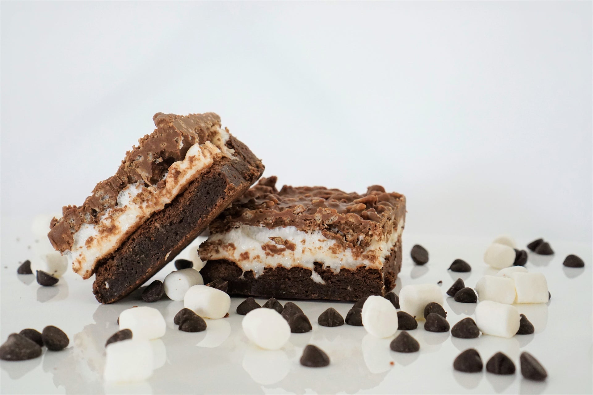 Krispy Peanut Butter Marshmallow Brownie